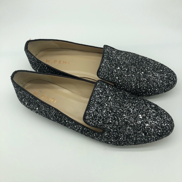 M. Gemi Shoes - M. Gemi the Parma graphite glitter flat 42